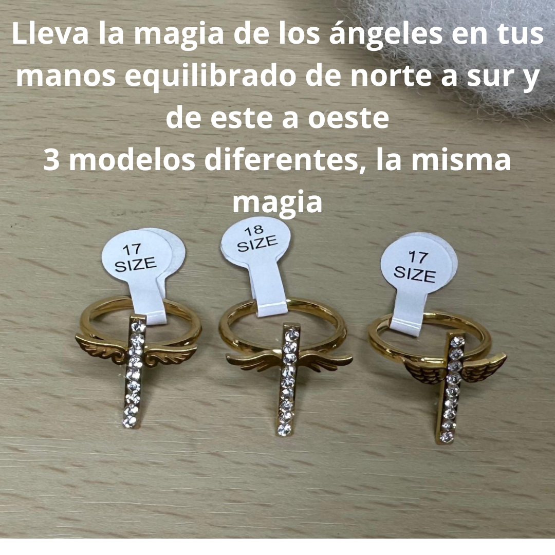 Anillos cruz alada