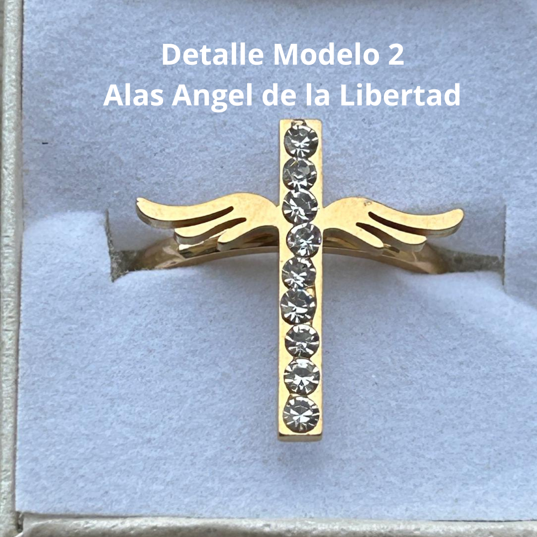Anillos cruz alada - Imagen 3